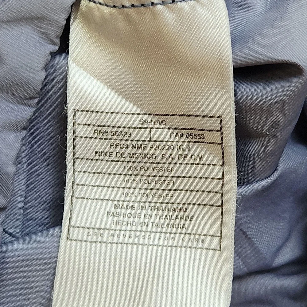 Vintage Nike Windbreaker Jacket Mens Large Gray Full Zip Mesh Lined Reflective